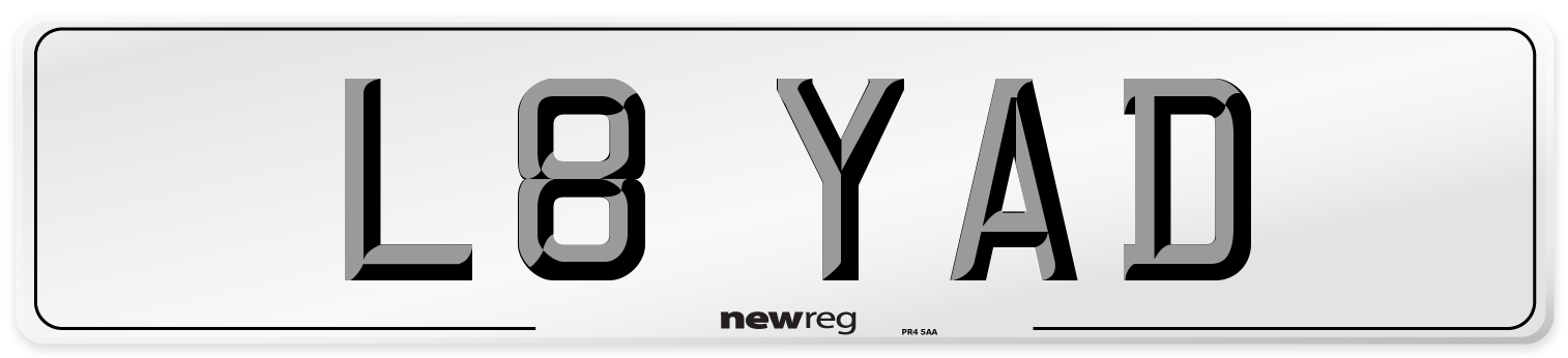 L8 YAD Number Plate from New Reg
